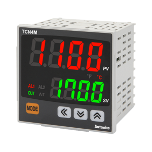 PID Temp Control, W72 x H72, Dual display 4 Digit, Relay & SSR output, 2 alarm output, 24 VAC/24-48 VDC