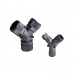 Tube distributor, Y type, 16x12xTube #10, 28.5x26.6x26.6mm length, Ø30x25x23 dia., Black