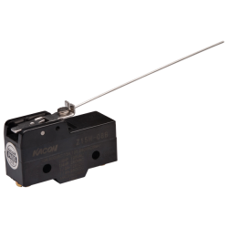 Limit Switch, 49.2x24.2x17.45mm Plastic (Phenol) body, 1 NO & NC w/ snap action, Special slim long Lever actuator
