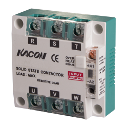 Solid state relay, Over temperature alarm, Three phase, Zerocross, Input 90-240VAC, Load Voltage 90-480VAC, 50A
