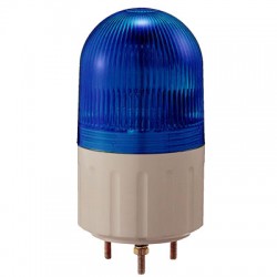Beacon strobe light, 66mm blue lens, Stud mount, Xenon bulb, 110V AC 6W