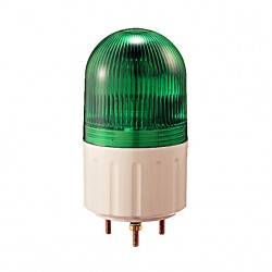 Beacon strobe light, 66mm green lens, Stud mount, Xenon bulb, 110V AC 6W