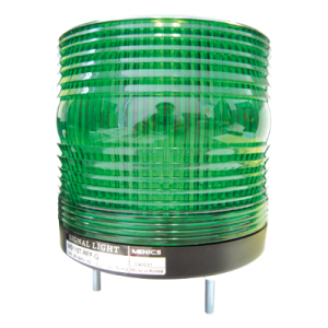Beacon steady & flash & rotating light, 115mm green lens, Stud mount, High intensity LED, 90-240V AC