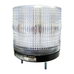 Beacon signal light, 115mm clear lens, Triple flashing, Stud mount, High intensity LED, 12-24 VDC