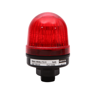 Beacon steady & flash light, 56mm red lens, 20mm hole direct mounting, LED, 110V AC