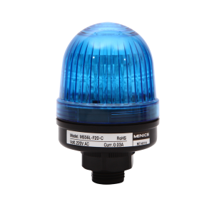 Beacon steady & flash light, 56mm blue lens, 20mm hole direct mounting, LED, 220V AC