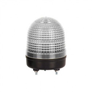 Beacon strobe light, 86mm clear lens, Stud mount, Xenon bulb, 110V AC 6W, IP65