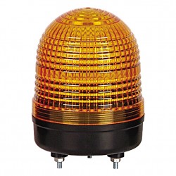 Beacon strobe light, 86mm yellow lens, Stud mount, Xenon bulb, 110V AC 6W, IP65