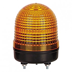 Beacon strobe light, 86mm yellow lens, Stud mount, Xenon bulb, 110V AC 6W, IP65