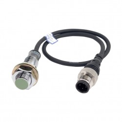 Autonics Proximity Sensor, 4mm Sensing, M12 Round, Shielded, NC, Pig tail connector, 2 Wire, 15-30 VDC