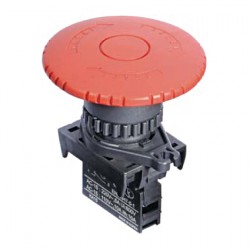 22/25mm Emergency Switch, 1(NO) contact, 60mm Cap (See Plate MP-25-S)