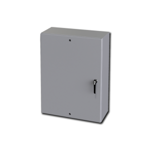 SCE steel junction enclosure, 0.075" carbon steel, H48 x W36 x D12", Gray coating, Concealed hinge & Padlocking Handl, NEMA 4 & 12 & 13